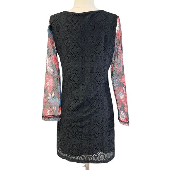 Desigual‎ Pici Day Dress Womens US 6 Sheer Lacy Flirty Whimsigoth Fairygrunge - Picture 2 of 9